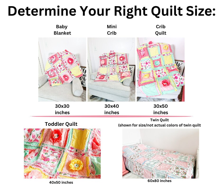 Pink Quilt for Toddler Baby Rag Quilt for Sale, Big Handmade Rag Quilts, Teen Girl Queen Size Bedding for Girls - A Vision to Remember