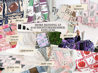 Floral Boho Baby Girl Mini Crib Quilt for Baby Girl Bedding, Girls Quick Ship Quilts, Dusty Rose Blue and Burgundy Rag Quilt for Girls - A Vision to Remember