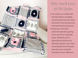 Pink Baby Blanket Baby Girl Bedding, Elephant Quilts, Many Sizes Available, Mini Crib to Twin Rag Quilts for Girls