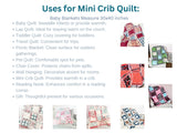 Floral Boho Baby Girl Mini Crib Quilt for Baby Girl Bedding, Girls Quick Ship Quilts, Dusty Rose Blue and Burgundy Rag Quilt for Girls - A Vision to Remember