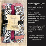 Leopard Print Baby Lovey Baby Girl Rag Quilt, Girls Quick Ship Quilts, Dark Red and Black Baby Blanket for Girls