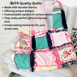 Floral Baby Girl Minky Mini Crib Quilt, Girls Quick Ship Quilts, Yellow Teal Pink Soft Rag Blanket for Girls
