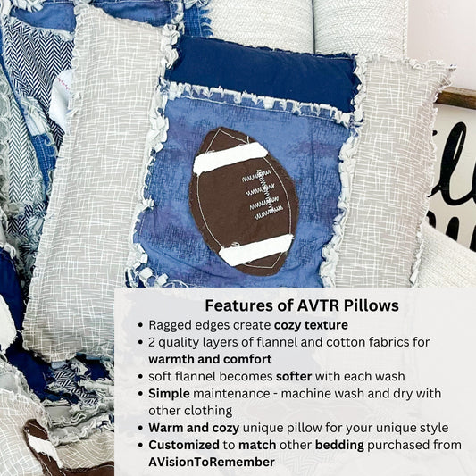 Sports Pillow Sham Bedroom Accessories, Coordinating Throw, Standard, Lumbar Pillow to AVTR Bedding - A Vision to Remember