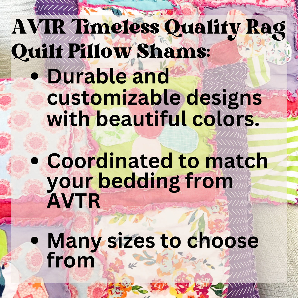 Rag Quilt Pillow Covers for Nursery, Bedroom, Christmas, Living Room Decor, Throw Pillows, Standard Pillow Sham for Home Decor - A Vision to Remember