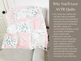 Elephant Blanket Baby Girl Rag Quilt, Elephant Quilts, Pink Crib Bedding Homemade Quilts for Baby Girl - A Vision to Remember