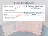 Coral Pink and White Buffalo Plaid Pillow, Ruffle Pillow Plus Other Colors, Gingham Pillows for Home