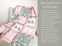 Elephant Baby Quilt Bedding Set, Baby Girl Rag Quilt, Toddler Quilt and Pink Crib Bedding for Girls - A Vision to Remember