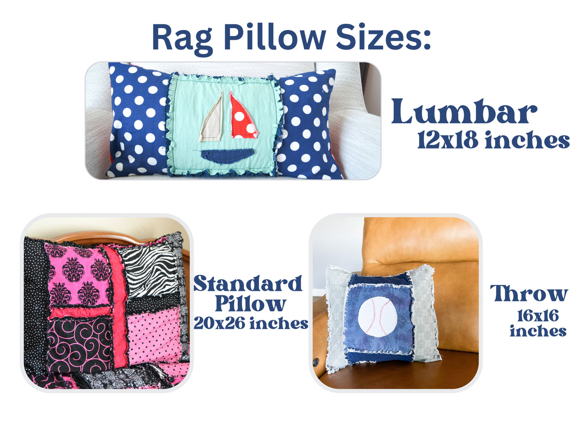 Rag Quilt Pillow Covers for Nursery, Bedroom, Christmas, Living Room Decor, Throw Pillows, Standard Pillow Sham for Home Decor - A Vision to Remember