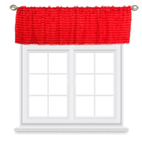 Red Valances Sheer Curtain, Short Curtains Window Toppers for Nursery, Kitchen Decor, Living Room Valance