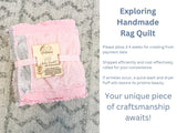 Shabby Baby Blanket Pink Crib Bedding, Baby Girl Rag Quilt, Patchwork Baby Quilt Floral Comforter Bed Spreads, Baby Girl