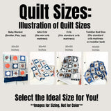 Football Baby Quilt | Navy Blue & Tan Rag Quilt | Baby Shower Gift | Crib Bedding | Handmade Nursery Blanket | Toddler Quilt Option - A Vision to Remember