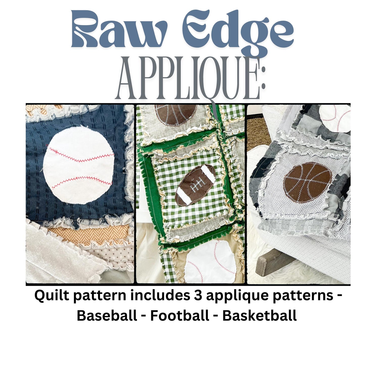 Football Baby Quilt | Navy Blue & Tan Rag Quilt | Baby Shower Gift | Crib Bedding | Handmade Nursery Blanket | Toddler Quilt Option - A Vision to Remember