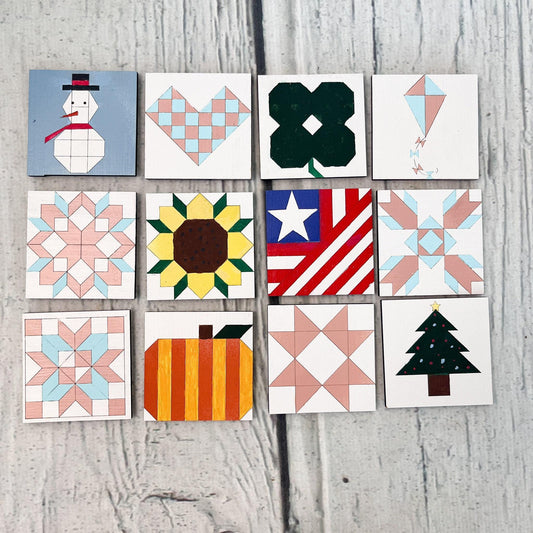 Barn Quilt Board Group Painting Kit | DIY Barn Block Creative Date Night | DIY Barn Quilt Painting Wood Unfinished Sign - A Vision to Remember