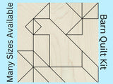 Blue Jay Wooden Barn Quilt Block: Unfinished DIY Kit |  DIY Barn Quilt Art | Quilted Wood Blocks | Bird Quilted Sign to Paint