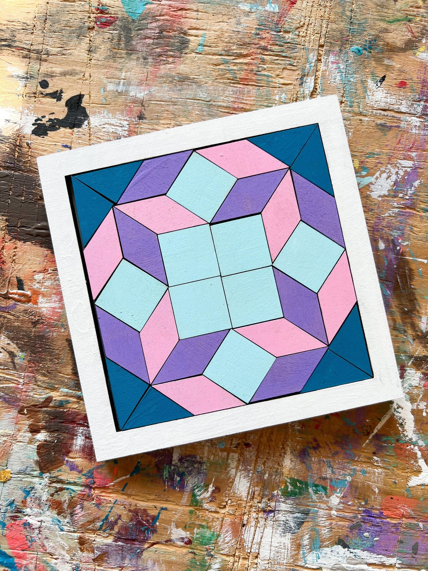 Blank Barn Quilt Puzzle Quilted Wood Blocks | Woodcraft Quilting Kits | Paintable Quilts Art | Wooden Patchwork Mini Signs | Handmade Puzzle - A Vision to Remember