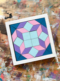 Blank Barn Quilt Puzzle Quilted Wood Blocks | Woodcraft Quilting Kits | Paintable Quilts Art | Wooden Patchwork Mini Signs | Handmade Puzzle