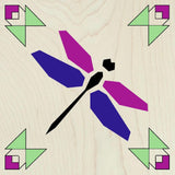 Dragonfly Barn Quilt Group Painting Kit | DIY Dragonfly Door Sign Wood Door Hanger | Barn Quilt Pattern Designs