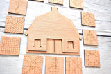 Barn Quilt Block Interchangeable Sign DIY Kit: Adults Craft Project Quilted Wooden Blocks | Group Painting Kit | Quilting Club Make & Takes