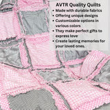 Pink Comforter Handmade Quilts, Baby Girl Rag Quilt, Also in Mini Crib Baby Blanket and Toddler Bedding Girl - A Vision to Remember