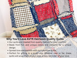 Cowboy Nursery Homemade Blankets, Western Bedding Boy, Horse Red & Blue Bandana Baby Rag Quilt Shower Gift - A Vision to Remember