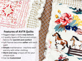 Cowgirl Quilt Western Girl Nursery | Mauve Pink & Brown Buckaroo Blanket | Floral Patchwork Bedding Gift Idea - A Vision to Remember