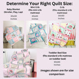 Poppy Floral Pink Baby Blanket | Baby Girl Rag Quilt | Flower Nursery Bedding | Toddler Bedding Gift for Girls | Sweet Pink Floral Blanket - A Vision to Remember