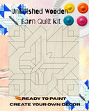 Wood Butterfly Quilt Kit | Paint Your Own Quilt Easy Barn Quilt | Unfinished Quilted Wooden Blocks