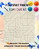 Butterfly Barn Quilt Block: Ready to Paint Craft Kit |  DIY Barn Quilt Art | Quilted Wood Blocks | Paint Your Quilt