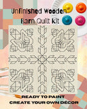 Butterfly Quilt Block Wood Kit: Unfinished DIY Barn Art Panel |  DIY Barn Quilt Art | Quilted Wood Blocks | Paint Your Quilt