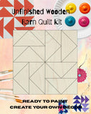 Flying Geese Wooden Barn Quilt Block: DIY Craft Kit