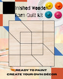 Barn Quilt Art Block Craft Kit: Road to Oklahoma Wooden Unfinished Panel | Barn Quilt Sign |  DIY Barn Quilt Art | Quilted Wood Blocks