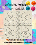 Sun Bonnet Sue Barn Quilt Block: Unfinished DIY Craft Kit | Vintage Themed Dutch Girl Quilt Paintable Wall Art | Paintable Barn Quilt