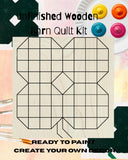 4 Leaf Clover Wooden Barn Quilt Block: Spring DIY Kit | St Patricks Day Paintable Wall Art Crafts