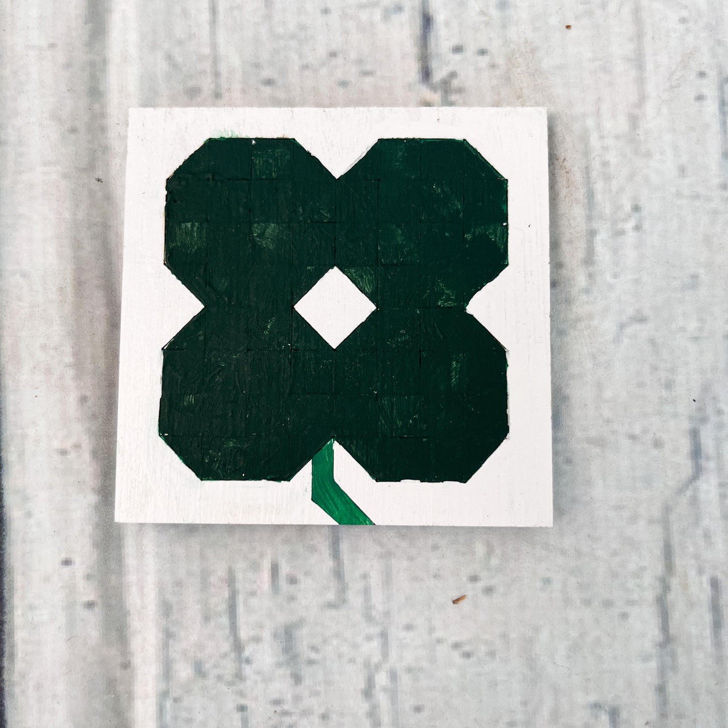 4 Leaf Clover Wooden Barn Quilt Block: Spring DIY Kit | St Patricks Day Paintable Wall Art Crafts - A Vision to Remember