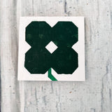 4 Leaf Clover Wooden Barn Quilt Block: Spring DIY Kit | St Patricks Day Paintable Wall Art Crafts