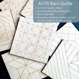 Barn Quilt Ornament DIY Kit: Large Flower Rustic Wood Ornament | Quillted Wooden Group Painting Kit | Paint Your Quilting Hang Tag