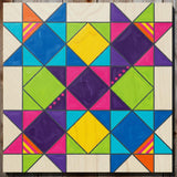 Unfinished Wooden Barn Quilt Block: HST Fun DIY Kit | DIY Kit for Women Paintable Wood Quilts