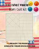 Hourglass Flag Barn Quilt Designs | Wooden Quilting Sign DIY Kit for Women | Unfinished Paint Project | Independence Day American Flags