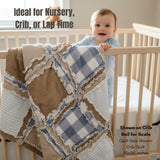 Country Plaid Crib Quilt | Handmade Heirloom Baby Gift | Soft Flannel Rag Quilt | Cozy Gender Neutral Nursery Bedding | Washable Keepsake - A Vision to Remember