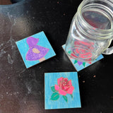 Pick 4 Wooden Barn Quilt Coaster DIY Kit: 3-Inch Mini Quilt Blocks |  DIY Barn Quilt Art | Quilted Wood Blocks | Paint Your Quilt