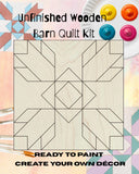 Tulip Barn Quilt Kit: Wooden DIY Craft for Adults | Floral Wood Quilting Patterns to Paint | Paintable Unfinished Wall Art Crafts