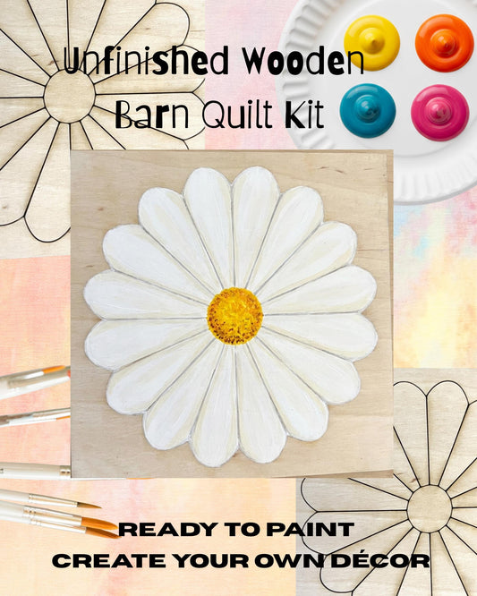 Dresden Quilt Block Wooden Barn Quilts DIY Kit - Unfinished Maple | Beginner Craft Kit Seamstress | Dinner Plate Quilting Wood Crafts - A Vision to Remember