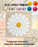 Dresden Quilt Block Wooden Barn Quilts DIY Kit - Unfinished Maple | Beginner Craft Kit Seamstress | Dinner Plate Quilting Wood Crafts