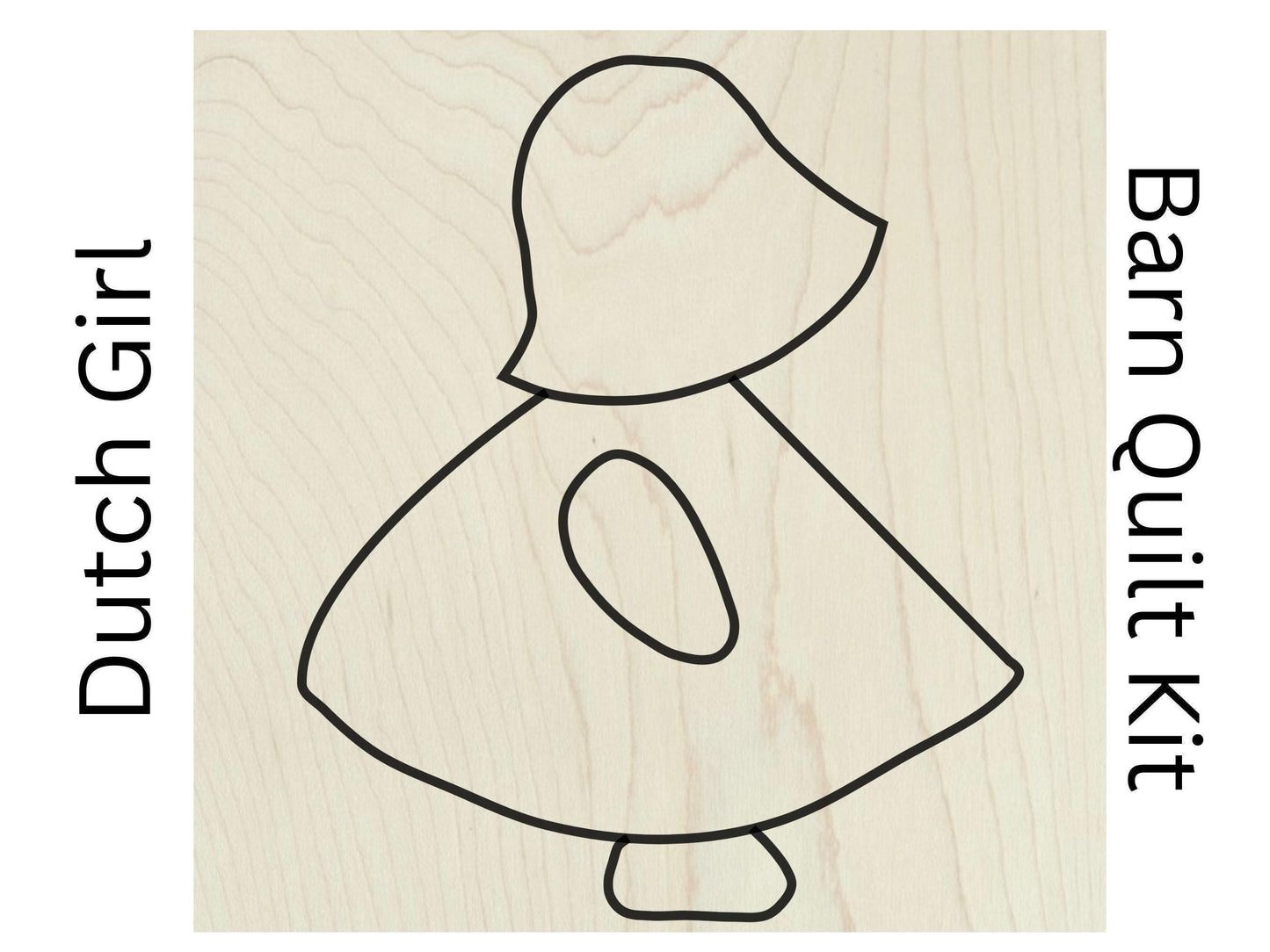 Sun Bonnet Sue Quilt Unfinished Wood Sign | Vintage Baby Doll | Wooden Dutch Girl Barn Quilt Craft Kit | Paintable Wood Quilt Sign Wall Art - A Vision to Remember