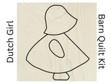 Sun Bonnet Sue Quilt Unfinished Wood Sign | Vintage Baby Doll | Wooden Dutch Girl Barn Quilt Craft Kit | Paintable Wood Quilt Sign Wall Art