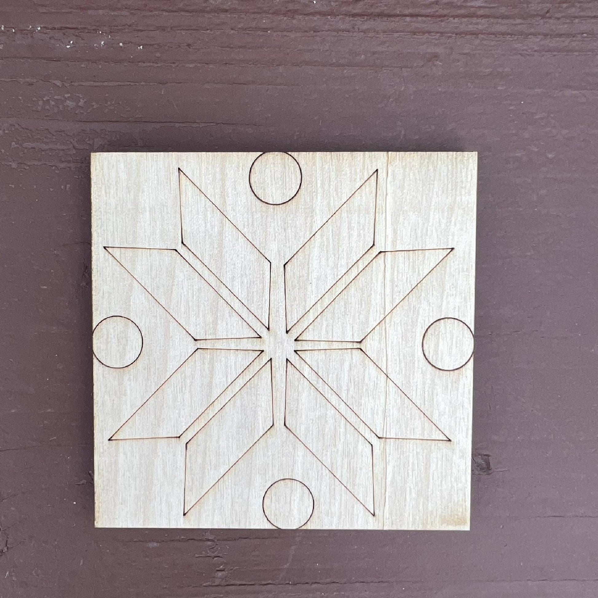 Patchwork Star Barn Quilt Wooden Barn Block, DIY Kits for Adults Unfinished Wood Sign | Paintable Snowflake Quilting Art - A Vision to Remember