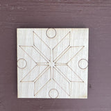 Patchwork Star Barn Quilt Wooden Barn Block, DIY Kits for Adults Unfinished Wood Sign | Paintable Snowflake Quilting Art