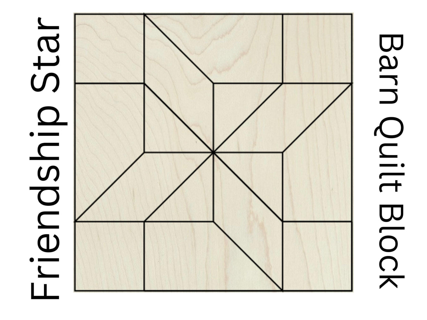 Friendship Star Kit Wooden Barn Quilt Block: Unfinished DIY Paintable Wall Art - A Vision to Remember
