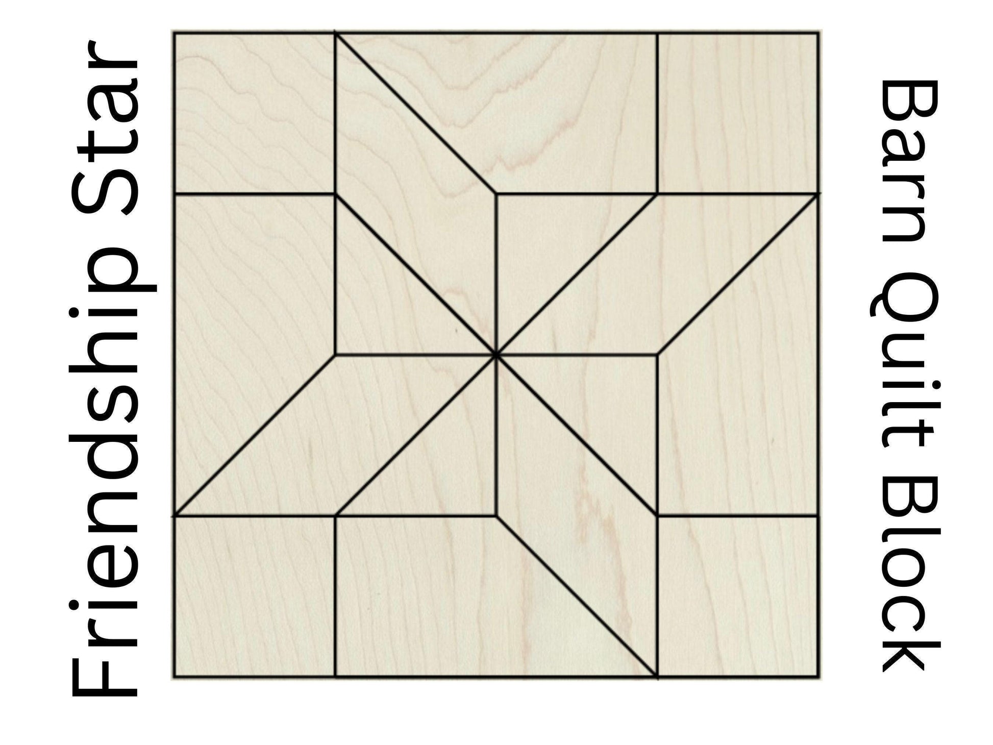 Friendship Star Kit Wooden Barn Quilt Block: Unfinished DIY Paintable Wall Art - A Vision to Remember