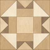 Aesthetic Barn Quilt Block: Unfinished Wood DIY Kit | DIY Barn Quilt Kit Indoor | Wood Quilt Block Crafty Barn Quilt Sign